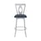 Armen Living Lola Contemporary 30" Bar Height Barstool in Brushed Stainless Steel Finish and Gray Faux Leather LCLLBABSGR30 - alternate 5